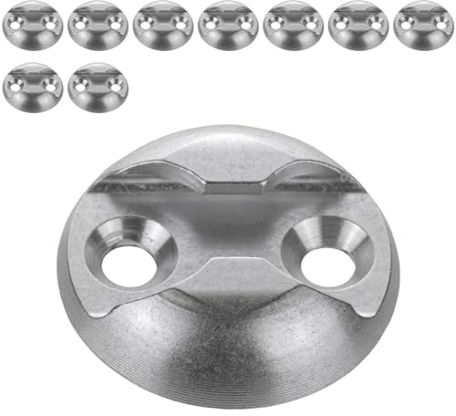 Safetytex Zurrpunkt Airlineschiene Alu Zurrplatte Single Fitting 10 Stück | Haltepunkt 10,2 mm x 44 mm zur sicheren Ladungssicherung, stabile Befestigung für flexible Transportlösungen
