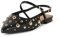 The Drop Tammie Pointed Toe Flat Flach, Schwarz mit Nieten, 43 EU