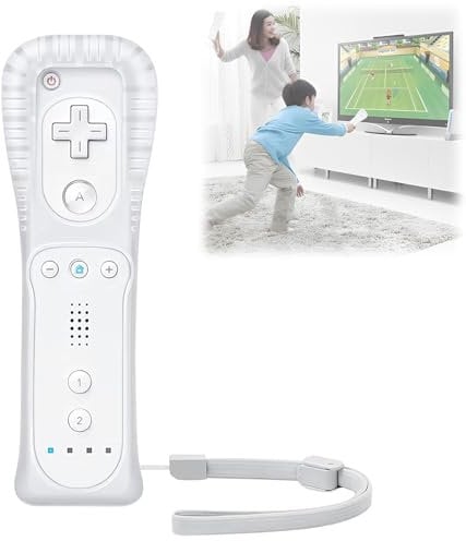 Nizirioo Wii Controller Wii Fernbedienungen: Wireless Remote Weiß, Gamepad Controller Kompatibel, Wii Controller mit Silikonhülle, Wii Fernbedienung für Wii/WiiU Konsole