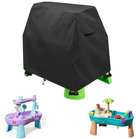 Kids Water Table Cover, Water Play Table Accessories for Step 2 Rain Showers Splash Pond Water Table, Waterproof Anti-UV Sand and Water Table Cover 25x41x33 Inch