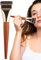 Pinceau Plat Pour Fond De Teint Liquide, Pinceau Plat Ultra Fin Sans Trace Avec Manche En Bois, Outil De Maquillage Pour Le Visage Pour Liquide, Crème Et Poudre