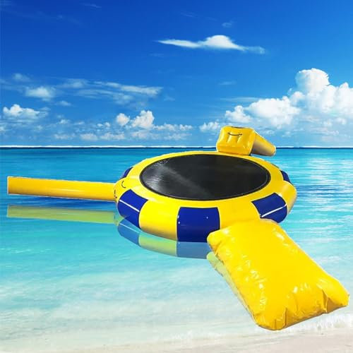 YJFEDCC Wassertrampolin Für Erwachsene Und Kinder, Sprungturm, Wassertrampolin, Wasserpark, Aufblasbares Wassertrampolin, Rutsche Wassertrampolin,16FT/5M