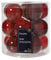 Kaemingk Weihnachtskugeln Glas 6cm 15 Stück - matt & glänzend & transparent - Christbaumkugeln Weihnachtsbaumkugeln für Weihnachten - Christbaumschmuck & Weihnachtsbaumschmuck - Weihnachtsrot Mix