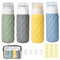 4 Stück Silikon Reiseflaschen 100ml Set, Auslaufsicher Nachfüllbare Portable ReiseFlaschen zum Befüllen, Leer Reiseset Reisegröße Travel Bottles Behälter Travel Essentials
