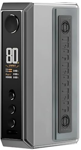 VOOPOO Drag 5 Box Mod - [Requires 2 x 18650 Battery - Sold Separately] 177w Output, MTL and DTL Vaping, Multiple Modes, Threaded 510 Connection, Type-C Fast Charging, No Nicotine (Silver)