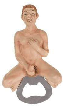 Lustiger & erotischer Flaschenöffner mit Magnet Rückseite – Mann | Sexy Geschenkartikel – Junggesellenabschied, Weihnachten, Geburtstag – Bar, Party, Küche – Bier, Prosecco, Frauen, Männer