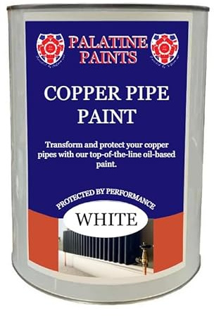 Palatine PaintsProtected By Performance Paint for Copper Pipes (Satin White, 0.5L)