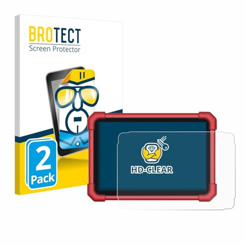 BROTECT Schutzfolie für Launch X-431 Euro Link | 2 Stück Transparenter Displayschutz Made in Germany Klare Displayschutz-Folie Clear Einfache Montage Case-Friendly