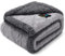 luciphia Wasserdichte Hundedecke Waschbar, Haustier Decke für Hund Katzen Welpe, Kuscheldecke Weich Flaushig Sherpa Fleece, Katzendecke Mittelgroße Große für Bett Sofa Couch, Hellgrau Gitter 71*102cm