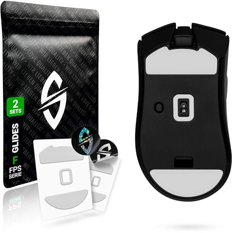 SensoryBoost FPS 2.0 Glides (Set of 2) for Razer Deathadder V3 Hyperspeed - Ultra Gentle, More Control, Self-Polishing, High Quality, Durable - Replacement Mouse Feet, Skates - Gaming Mouse Upgrade