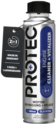 ProTec+ Motor-Reiniger I Engine Cleaner + Vitalizer für Benzin & Diesel 300 ml I 2in1 Motor-Innenreiniger & Ölbehälter-Reiniger I Zur Anwendung vor dem Ölwechsel I Als Motor-Spülung & Motoröl-Additiv