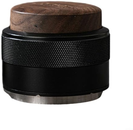 Espresso-Kalibrierungs-Tamper 51 mm 58 mm, ergonomisches Design für gleichmäßigen Stopfdruck und reduzierten Abfall (58 mm schwarz)