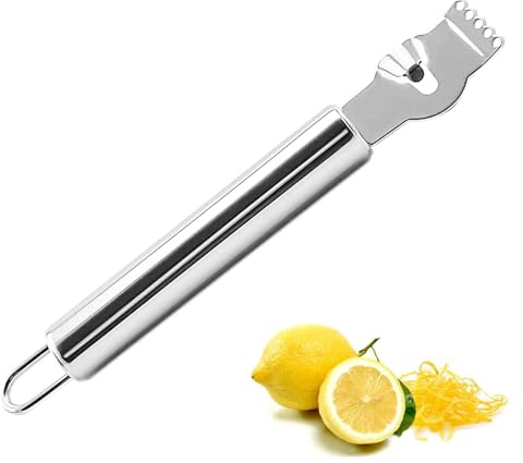 Pela Scorza Limone e Agrumi in Acciaio Inossidabile - Grattugia Professionale per Cucina e Bar, Utensile Perfetto per Grattugiare Scorza di Limone e Arance