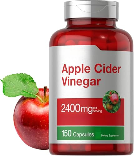 Apfelessig Kapseln | 2400 mg | 150 Stück | GVO-freies Detox-Ergänzungsmittel für die Darmgesundheit