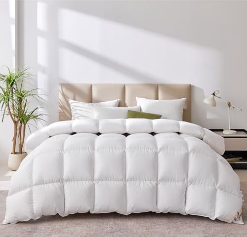 Homyrium Daunendecke 200x220 Ganzjahres Bettdecke 200x220 Daunen, 1800gr | 4 Jahreszeiten Bettdecken, Daunenbettdecke, Federbetten 220x200 Daunen, Steppdecke, Oeko-TEX und RDS Zertifiziert