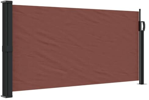 Store Latéral Rétractable, Brise-Vue Jardin Paravent Extérieur Auvent latéral rétractable Marron 100x300 cm