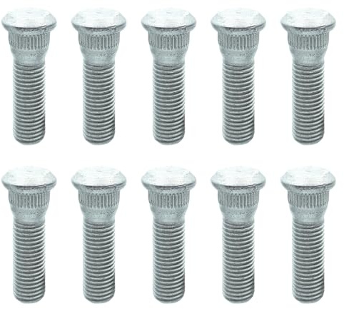 Lot de 10 goujons de roue de voiture en alliage de 12 mm x 1,5 mm de long, 49 mm de long, faciles à utiliser
