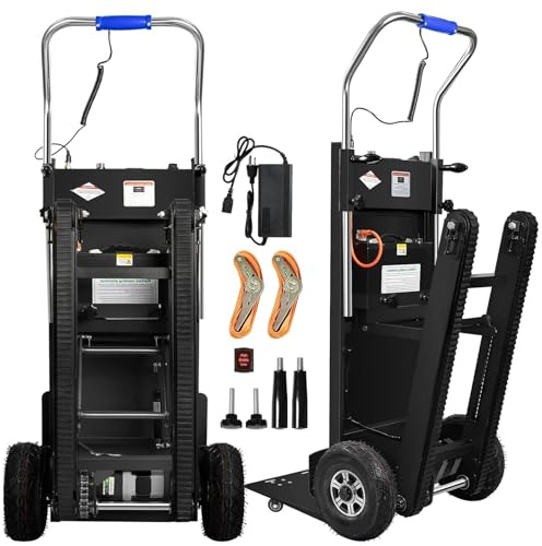 XZLZMYP Carrello Montascale Elettrico da 1200 W 500 kg di Carico Carrello Saliscale Elettrico per Sacchi con Maniglia Telescopica Scale e Discese per Trasportare Oggetti Grandi