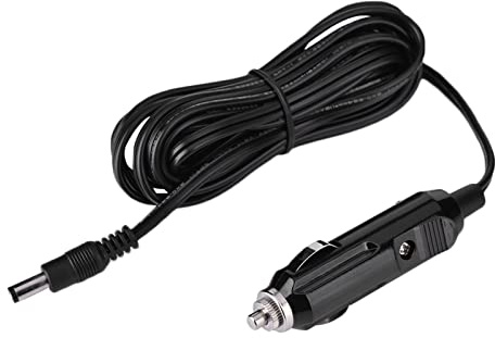 OPPWONG 3 Meter Car Cigarette Lighter Adapter Cable 12V DC 5.5mm X 2.1mm Pure Copper Wire Core with Fuse and LED Light, Suitable for Inflatable Pump, Car Refrigerator