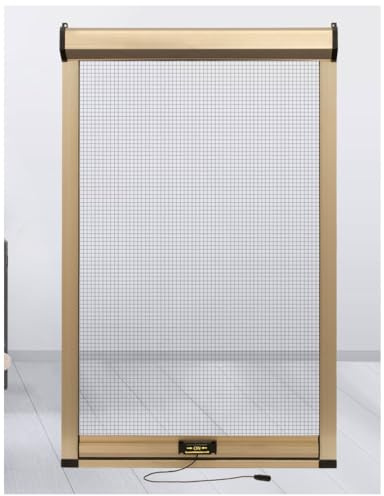 APMOE Mosquitera Ventana Corredera Enrollable con Aluminio Marco, Enrrollable Mosquitera a Medida, Mosquitera Enrollable para Ventana de Aluminio, Completo de Fácil Instalación