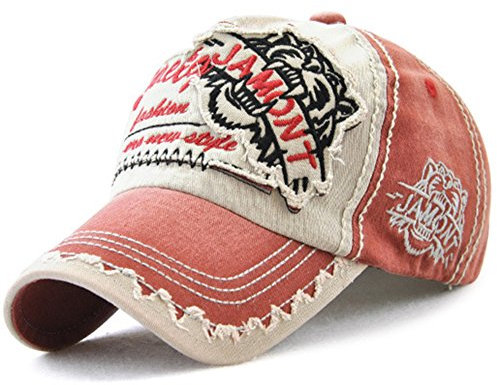 Tioamy Baseball Kappe Basecap Unisex einstellbare Retro Baseball Hut Freizeit Cap modischste Cotton Cap Schreiben Outdoor Hut für Männer und Frauen, Einheitsgröße, Rotwein