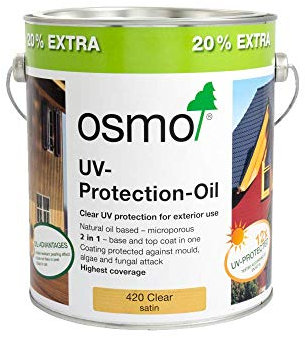 Osmo UV Protection Oil Extra 3 Litre - Clear Satin - 420