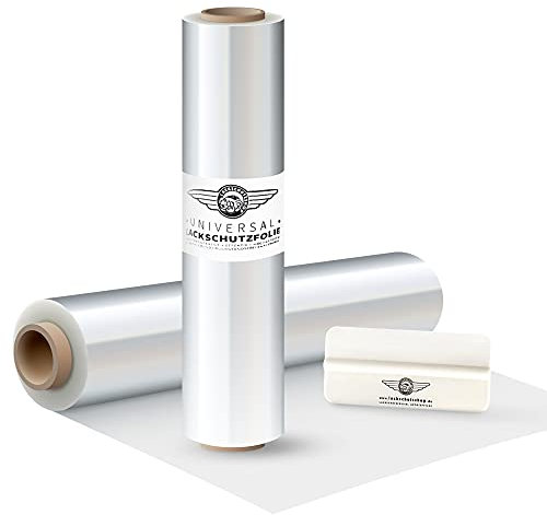 LACKSCHUTZSHOP Lackschutz-Folie - Selbstklebende Schutz-Folie für Auto, Fahrrad, Motorrad u. v. m. - Klebefolie - Transparent - 300 x 3000 mm - 150µm