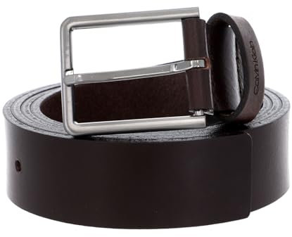 Calvin Klein Herren Gürtel 3.5 cm Essential Belt Ledergürtel, Braun (Dark Brown), 110 cm
