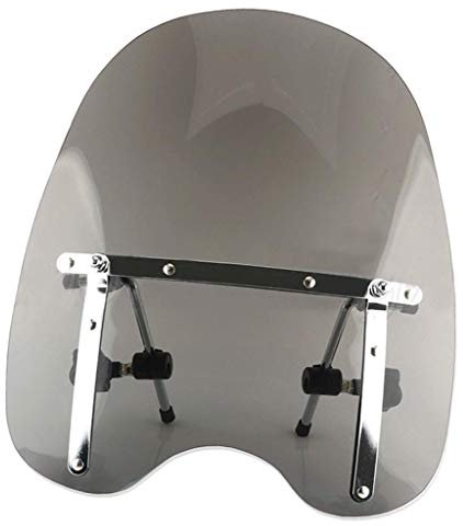 Tenlacum parabrisas universal para motocicleta de 19 x 17 pulgadas, compatible con la mayoría de motocicletas Cruiser