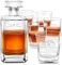 Maverton Whiskey Karaffe + 6er Whiskygläser Set mit Gravur - 700ml Whisky Dekanter - Weihnachtsgeschenke - Geschenk zum Geburtstag für Männer - Gentleman Whiskey