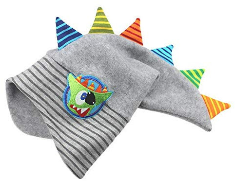 Drachenmütze Zackenmütze Kindermütze - Monster grau