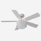 UNIVERSALBLUE Ventilador Techo Silencioso con luz LED | 2 Colores Aspas Reversibles Blanco y Marrón | Control Remoto | 5 Aspas | 5 Velocidades | Ventilador con Motor DC (Madera Morget)