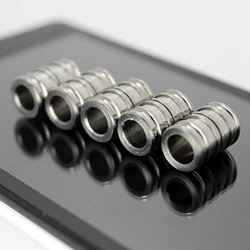 TITINK Titanium Paracord Lanyard Bead for EDC Keychain Knife Cord Zipper Pull-Ti Color－Pack of 5