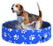 PawHut Foldable Dog Paddling Pool Pet Cat Swimming Pool Indoor/Outdoor Collapsible Bathing Tub Shower Tub Puppy Φ80 × 20H cm S Sized