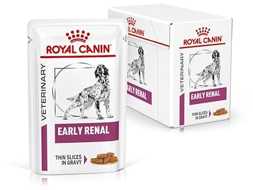 Royal Canin Veterinary Early Renal | 12 x 100 g | Diät-Alleinfuttermittel für ausgewachsene Hunde | Zur Unterstützung der Nierenfunktion | Stückchen in Soße