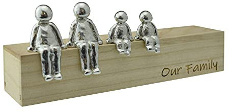 Our Family Ornament - Choose Your Family Combination (2 Children) Box & Woodgrain May Vary