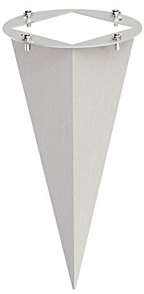 ledscom.de Garten-Erdspieß, für Gartensäulen, edelstahl, 20cm, 110mm Ø