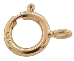 6 mm 14 Karat massives Gelbgold Federring Verschluss offener Ring hergestellt in Italien von CRAFT WIRE