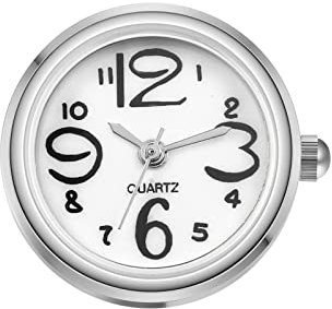 JewelryWe Ringuhr Fingeruhr Damen Ultradünn Rund Analog Quarz Ring Uhr Verstellbar Fingerringuhr Uhrenring Silber Weiß