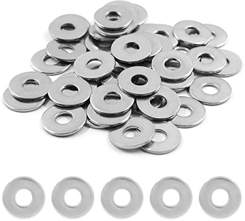 Piutouyar Rondella piatta M6 x 16 mm in acciaio inox (OD = 16 mm, spessore 1,5 mm), rondella piatta in acciaio inox diametro interno 6 mm per vite bullone (100 pezzi)