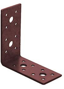 BPC Fixings Dual Coated Angle Bracket 10-Piece Set, 90 mm Length x 90 mm Width x 40 mm Height