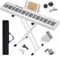 Longeye Piano Keyboard 88 Keys Compact Portable Digital Piano for Beginners with Semi-Weighted Full-Size Keys, Stand, Headphones, Sustain Pedal, Carrying Case, White