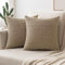 MIULEE 2er Set Kissenbezug Dekokissen Kissenbezüge Kissenhülle Zierkissen Sofakissen Kordsamt Deko Weich Couchkissen Bezug Kissenhüllen für Sofa Wohnzimmer Polsterkissen 45x45 cm Farbe Sand
