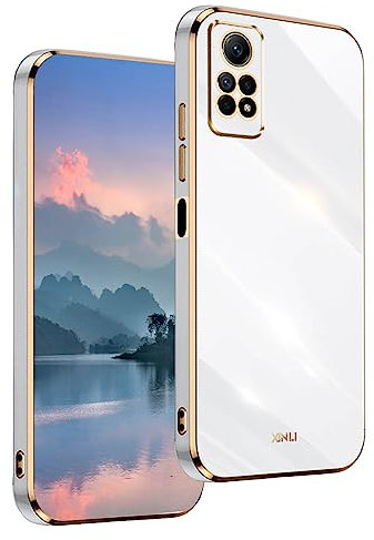 UPLAI Funda para Xiaomi Redmi Note 12 Pro 4G, Diseño de Galvanoplastia de Moda Antigolpes Ultra Delgado Elegante Carcasa, Lujoso Estuche Colorida TPU Silicona.(Blanco)