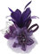 Feder Ansteckblume, MoreChioce Hochzeit Handgefertigte Boutonniere Stoff Blumenbrosche Anstecknadel Brosche Hutfeder Abschlussball Bankett Party Hochzeit Blumenzubehör,Lila