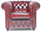 Chesterfield Sessel Brighton - The Brand | 1 Sitzer | 100% Leder, handgefertigt, Original Breite 100 cm (Antik Rot)