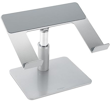 Kensington Universal Tabletop Laptop Riser for Screens up to 16'', Ergonomic Height and Angle Adjustable Laptop Stand, with Open Ventilation, Under-Base Storage and Anti-Slip Silicone Pads (K50424WW)