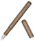 SIPLIV Brass Fountain Pen Business Office Pen Short Paragraph (120mm) Pocket Travel Pen - Bronze
