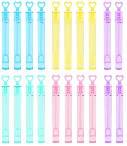 KGDUYC 20 PCS Bolle di Sapone Giocattoli- Bambini Bolle Tubetti di Sapone Gadget per Matrimonio, Compleanno, San Valentino, Battesimo | Bottiglie vuote