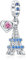 Rimgoris 925 Sterling Silber Charm für Frauen Armbänder Halskette Blaue Steine Eiffelturm Dangle Charms Frauen Armband Charm